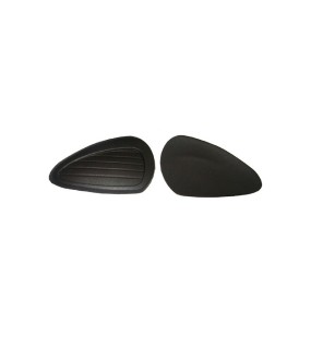 New Pair Of Black Rubber Knee Pads For Enfield Classic BSA Norton Triumph