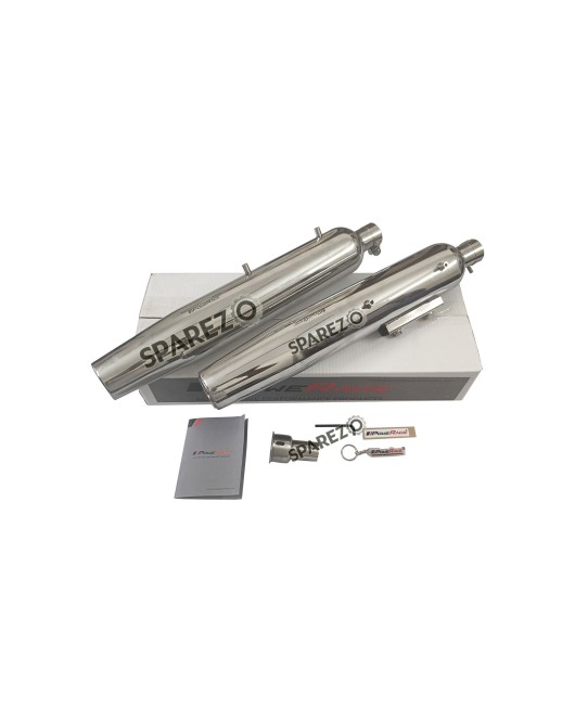 Royal Enfield Super Meteor 650 Powerage Polished Exhaust Silencer LH and RH Pair