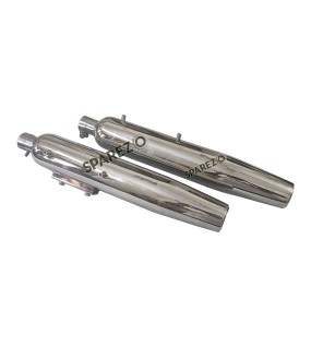 Royal Enfield Super Meteor 650 Powerage Polished Exhaust Silencer LH and RH Pair