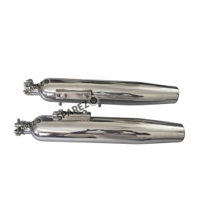 Royal Enfield Super Meteor 650 Powerage Polished Exhaust Silencer LH and RH Pair