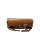 Universal Fit Indian Motorbike Front Side Tan Color Genuine Leather Tool Bag 