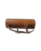 Universal Fit Indian Motorbike Front Side Brown Tan Genuine Leather Tool Bag