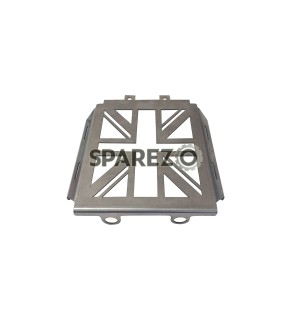 Royal Enfield Super Meteor 650 Flag Design Oil Cooler Radiator Guard Silver