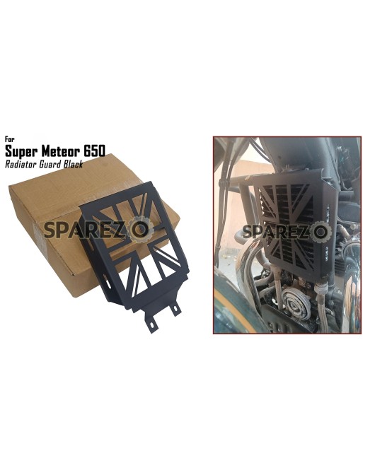 Royal Enfield Super Meteor 650 Flag Design Oil Cooler Radiator Guard Black