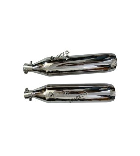 Royal Enfield Super Meteor 650 Red Rooster SS Exhaust Silencer Polished 