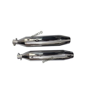 Royal Enfield Super Meteor 650 Red Rooster Astral Exhaust Silencer Polished