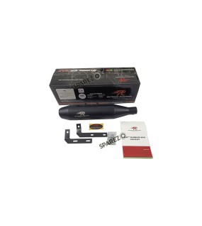 Royal Enfield Meteor 350-Hunter-Classic Reborn 350 Red Rooster Silencer Black