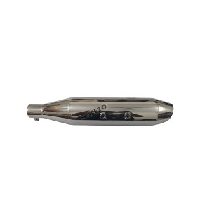 Royal Enfield Meteor 350-Hunter-Classic Reborn 350 Red Rooster Silencer Polished