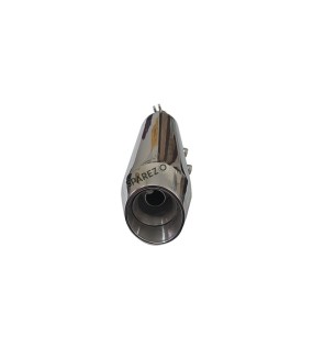 Royal Enfield Meteor 350-Hunter-Classic Reborn 350 Red Rooster Silencer Polished
