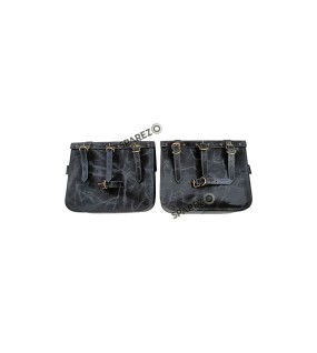 Royal Enfield Super Meteor 650 LH-RH Pannier Bags Pair With Mounting Pair Black