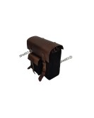 Royal Enfield Super Meteor 650 Black Canvas Leather Pannier Bags and Mounting