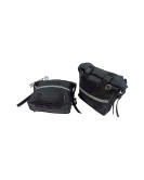 Royal Enfield Super Meteor 650 Black Canvas Pannier Bags With Mounting