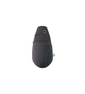 Royal Enfield GT and Interceptor 650 Leatherite Touring Dual Seat Black