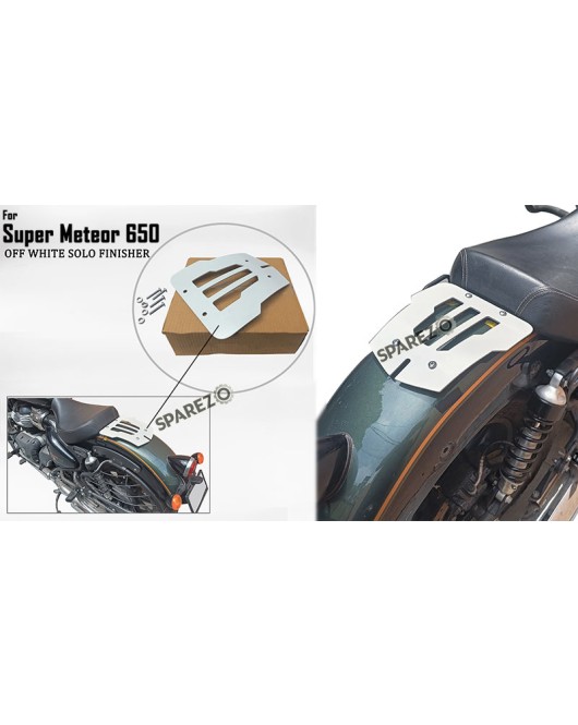 Royal Enfield Super Meteor 650 Customized Solo Finisher Off White