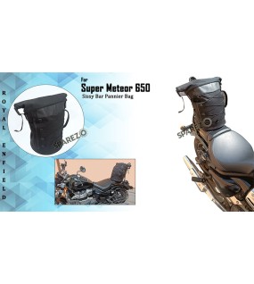 Royal Enfield Super Meteor 650 Sissy Bar Pannier Bag Black