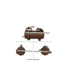 Royal Enfield Meteor and Classic Reborn 350 Leather Tool Bag lever with Grip Brown