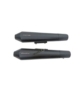 Royal Enfield GT and Interceptor 650 PoweRage Short Exhaust Silencer Black