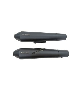 Royal Enfield GT and Interceptor 650 PoweRage Short Exhaust Silencer Black
