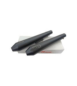 Royal Enfield GT and Interceptor 650 PoweRage Long Exhaust Silencer Black