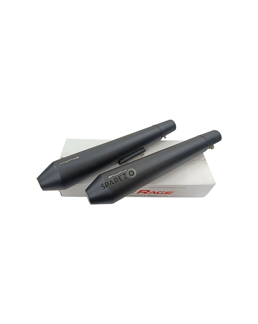 Royal Enfield GT and Interceptor 650 PoweRage Long Exhaust Silencer Black