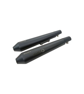 Royal Enfield GT and Interceptor 650 PoweRage Long Exhaust Silencer Black