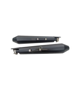Royal Enfield GT and Interceptor 650 PoweRage Long Exhaust Silencer Black