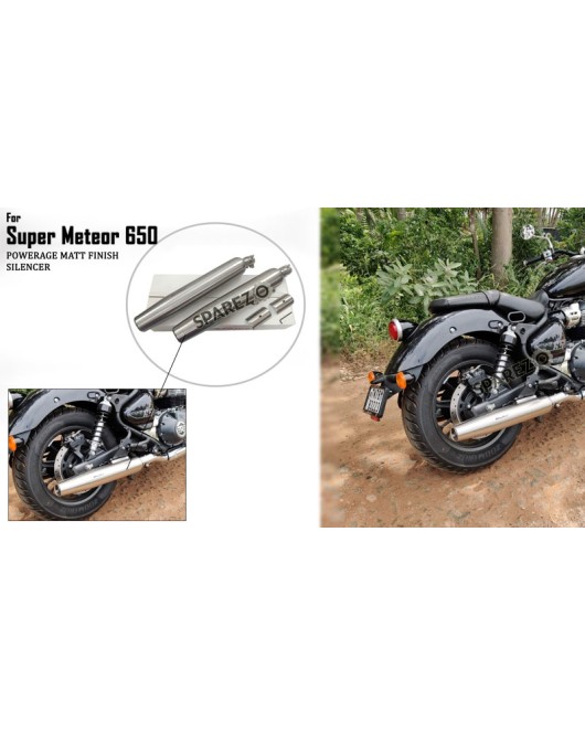 Royal Enfield Super Meteor 650 SS Powerage Exhaust Silencer Pair Matt