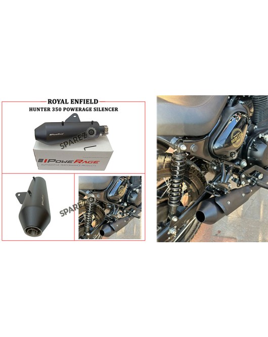 Royal Enfield Hunter 350 Powerage SS Exhaust Silencer Matt Black