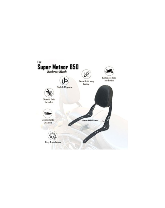 Royal Enfield Super Meteor 650 Rear Back Rest Black