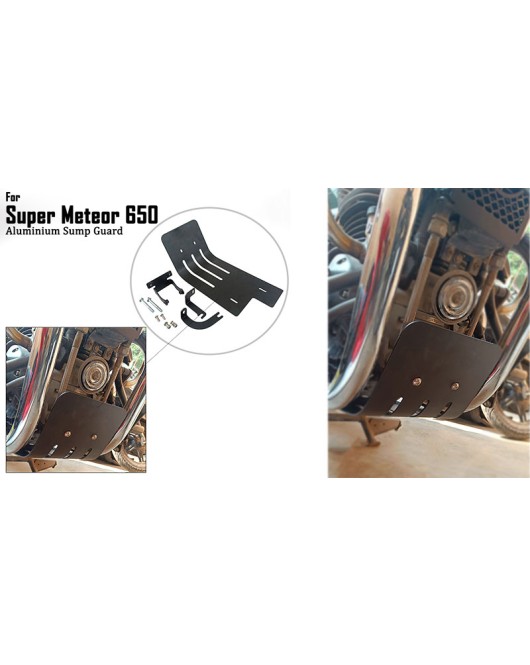 Royal Enfield Super Meteor 650 Aluminium Sump Guard Black