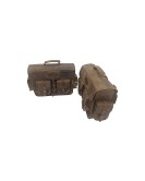 For Royal Enfield Super Meteor 650 Rusty Brown Pannier Bags Pair With Mountings