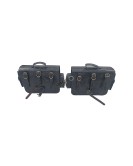 For Royal Enfield Super Meteor 650 Black Pannier Bags Pair With Mountings