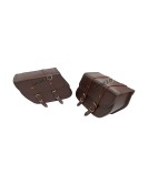 For Royal Enfield Super Meteor 650 Brown Bags With Saddle Stay Mounting