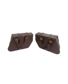 For Royal Enfield Super Meteor 650 Brown Bags With Saddle Stay Mounting