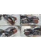For Royal Enfield Super Meteor 650 Brown Bags With Saddle Stay Mounting