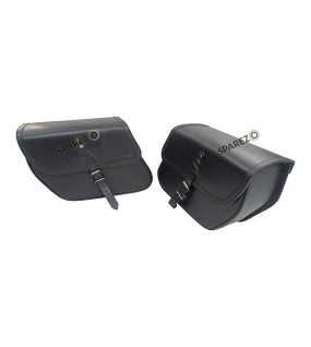 For Royal Enfield Super Meteor 650 Black Bags With Saddle Stay Mounting