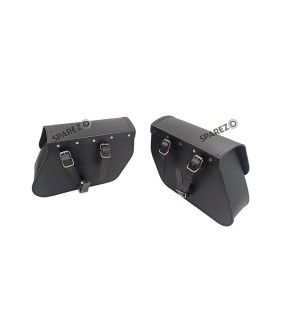 For Royal Enfield Super Meteor 650 Black Bags With Saddle Stay Mounting