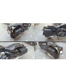 For Royal Enfield Super Meteor 650 Black Bags With Saddle Stay Mounting