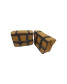 For Royal Enfield Super Meteor 650 Canvas Pannier bags with Mounting Pair