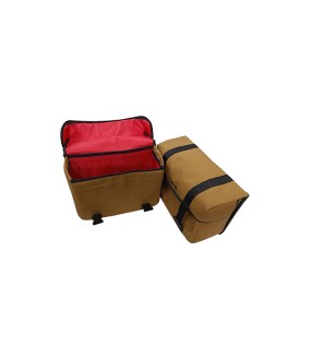 For Royal Enfield Super Meteor 650 Canvas Pannier bags with Mounting Pair