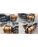 For Royal Enfield Super Meteor 650 Canvas Pannier bags with Mounting Pair