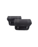 For Royal Enfield Super Meteor 650 Black Canvas Pannier bags with Mounting