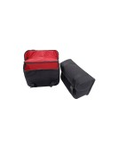 For Royal Enfield Super Meteor 650 Black Canvas Pannier bags with Mounting