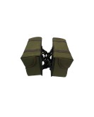 For Royal Enfield Super Meteor 650 Olive Canvas Pannier bags with Mounting