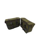For Royal Enfield Super Meteor 650 Olive Canvas Pannier bags with Mounting