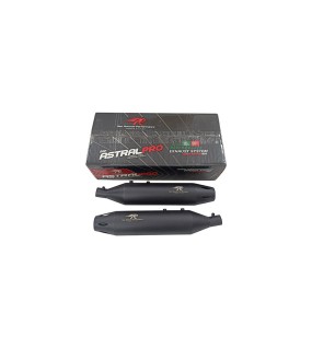 Royal Enfield Super Meteor 650 Red Rooster Astral Pro Exhaust Silencer Black