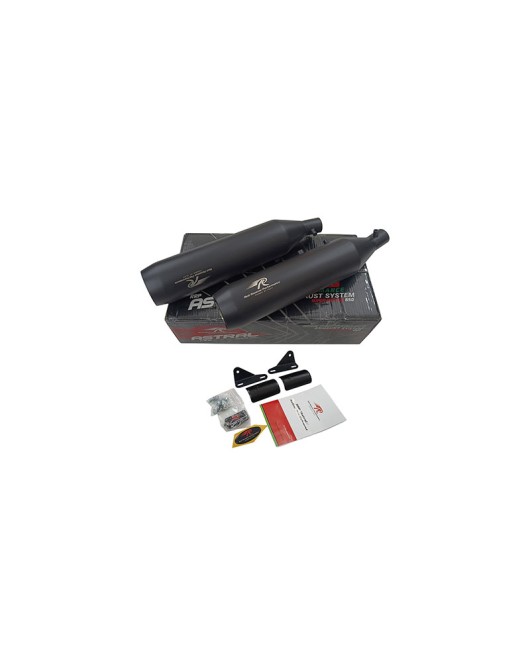 Royal Enfield Super Meteor 650 Red Rooster Astral Black Exhaust Silencer