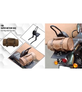 For Royal Enfield Super Meteor 650 Dust Color Tool Bag with Sissy Bar
