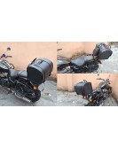 For Royal Enfield Super Meteor 650 Top Luggage Leather Bag Black