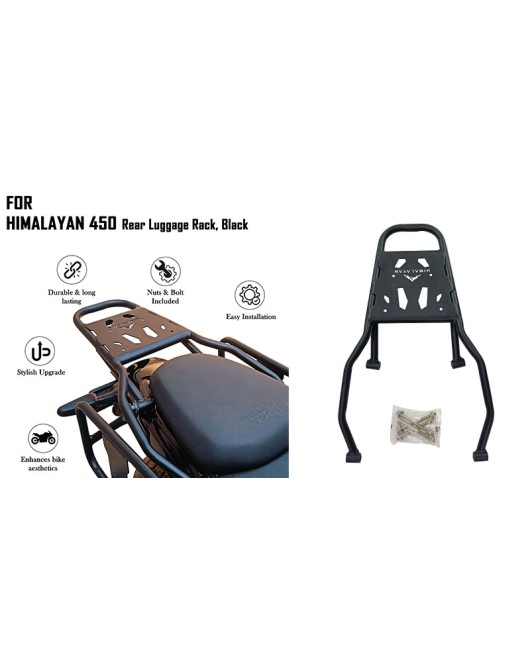 For Royal Enfield New Himalayan 450 Rear Luggage Rack Black